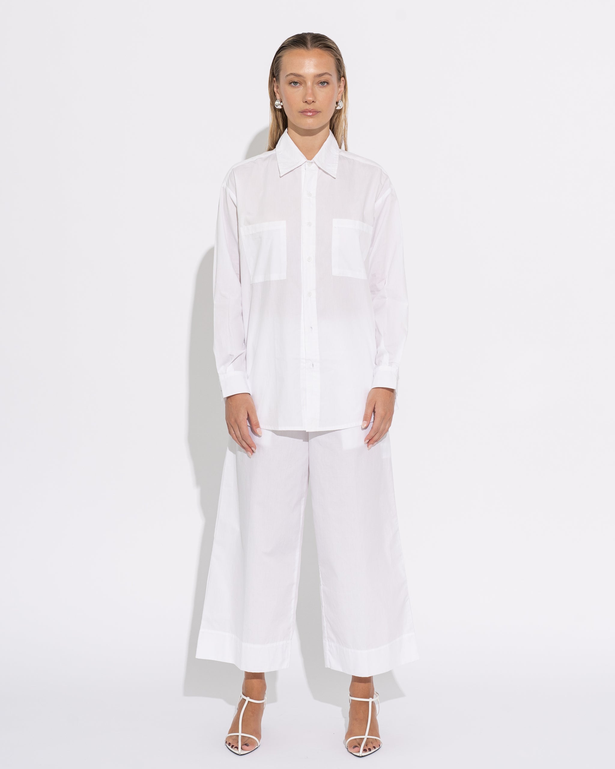 Classic Boyfriend Shirt - White – Sara Fox